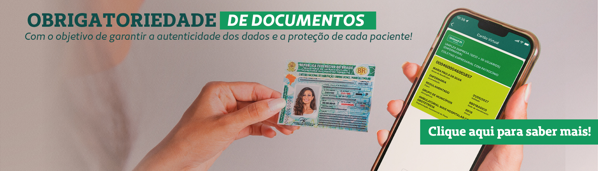 OBRIGATORIEDADE DE DOCUMENTOS - CLIENTES