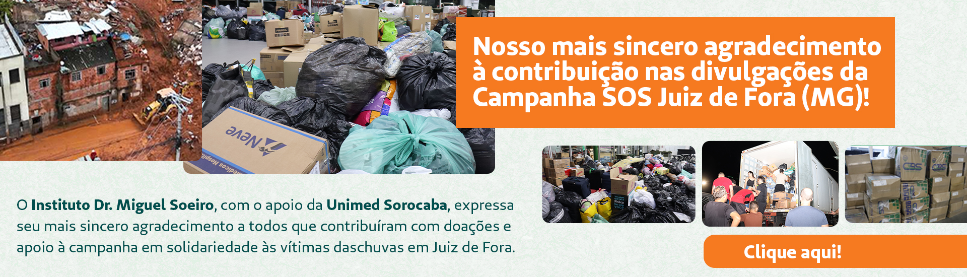 AGRADECIMENTO | CAMPANHA IMS - SOS JUIZ DE FORA - CLIENTES