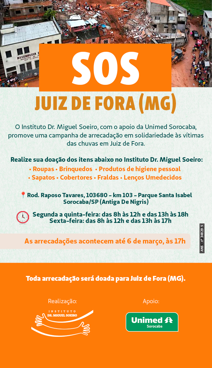 Cartaz Campanha SOS Juiz de Fora - Ims